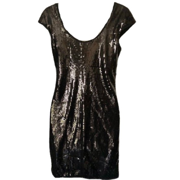 Armani Exchange A/X Sequined Cocktail Dress - Black - M - Picture 5 of 13